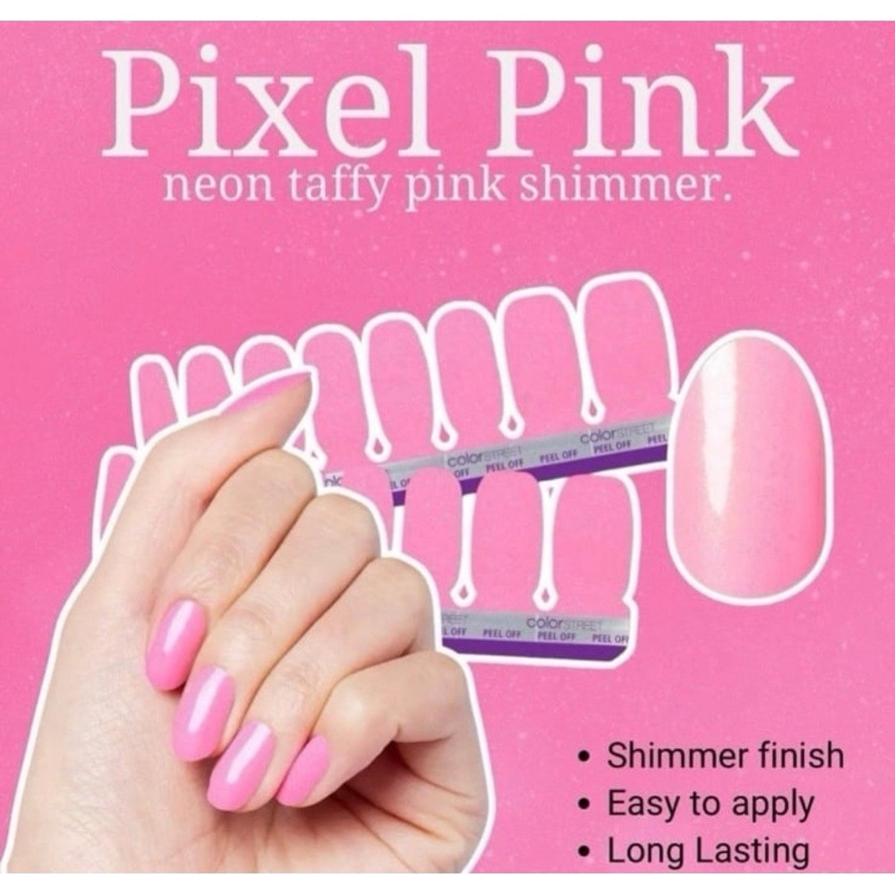 Color Street Nail Polish Strips PIXEL PINK Retired